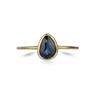 Margaret Solow Faceted Dark Blue Rose Cut Sapphire Ring | Quadrum Gallery