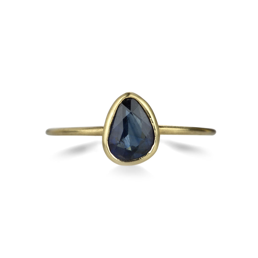 Margaret Solow Faceted Dark Blue Rose Cut Sapphire Ring | Quadrum Gallery