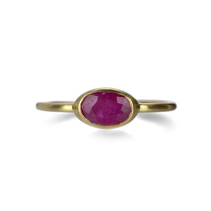 Margaret Solow 18k Small Oval Ruby Ring | Quadrum Gallery