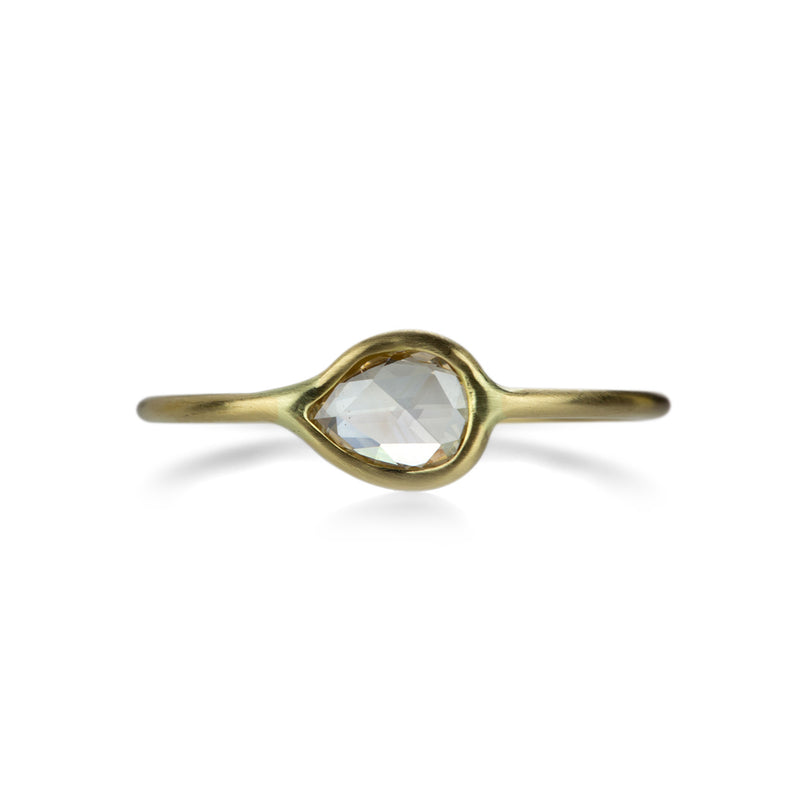 Margaret Solow 18k White Rose Cut Diamond Ring | Quadrum Gallery