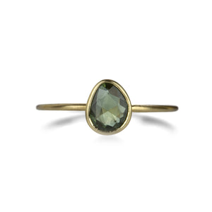 Margaret Solow Faceted Green Sapphire Ring | Quadrum Gallery