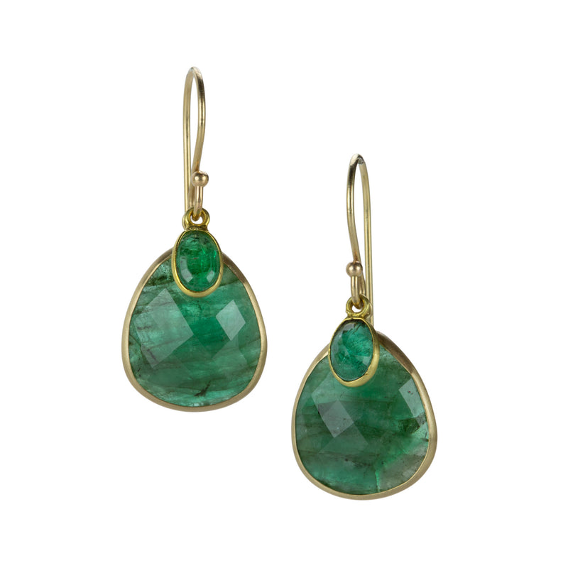Margaret Solow Double Emerald Drop Earrings | Quadrum Gallery