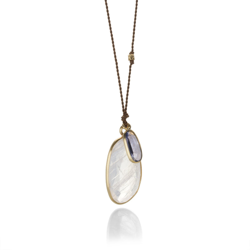Margaret Solow Moonstone Briolette with Sapphire Necklace | Quadrum Gallery
