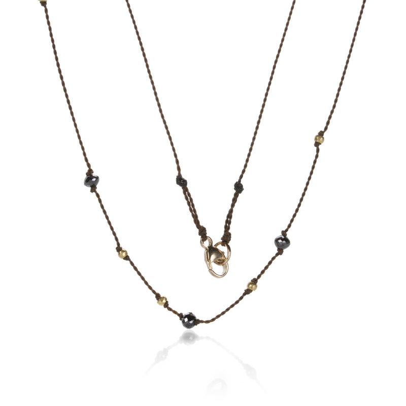 Margaret Solow Black Diamond Nylon Cord Necklace | Quadrum Gallery