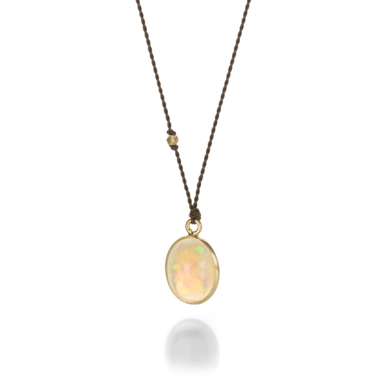 Margaret Solow Oval Opal Necklace on Nylon Cord | Quadrum Gallery