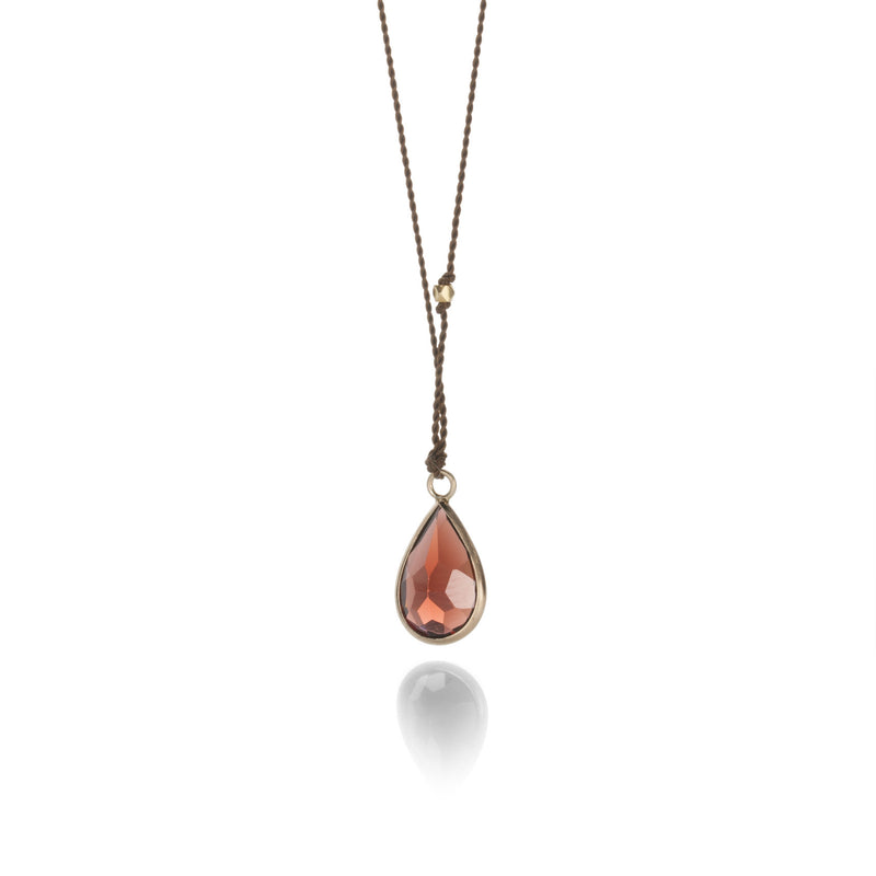 Margaret Solow Teardrop Garnet Necklace | Quadrum Gallery