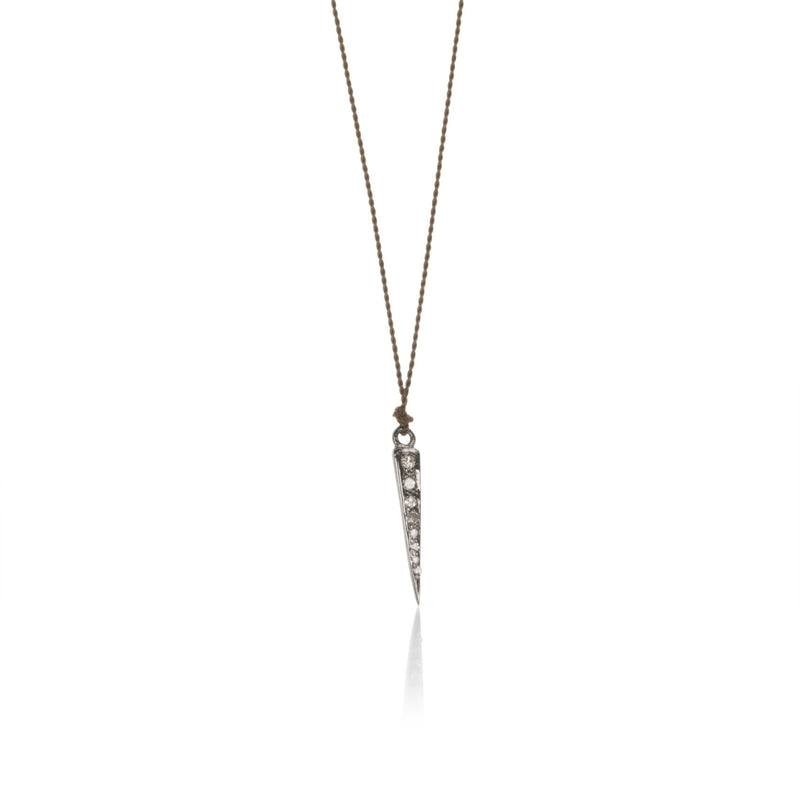 Margaret Solow Pave Diamond Sword Charm Necklace | Quadrum Gallery