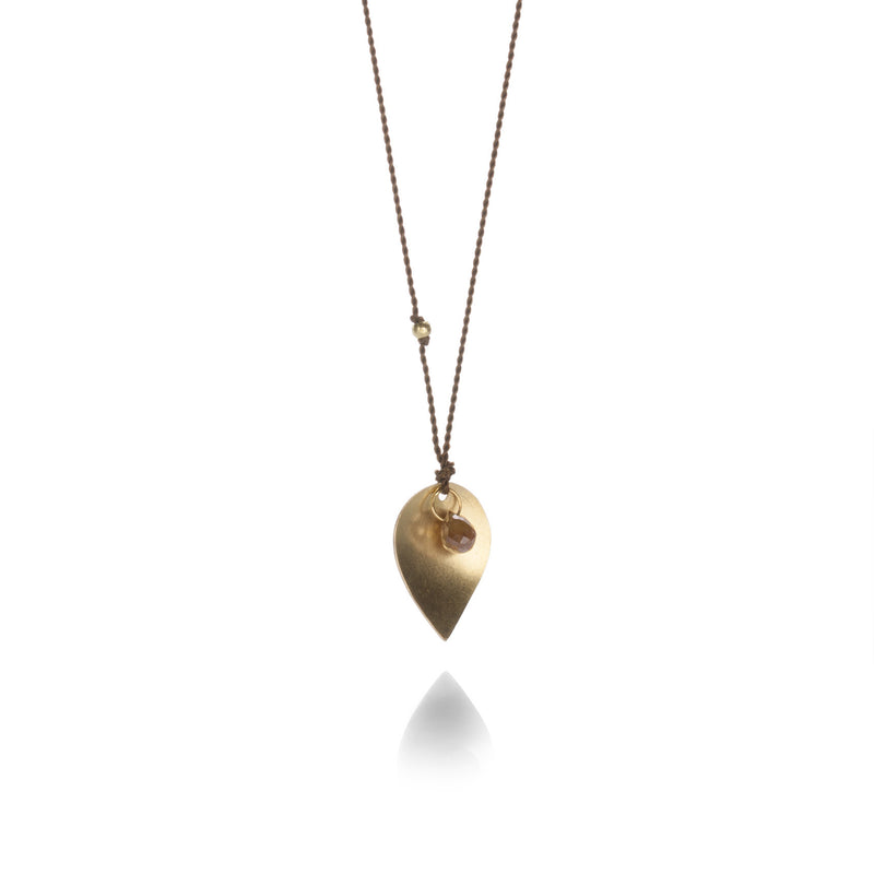 Margaret Solow Gold Pendant with Diamond Briolette Necklace | Quadrum Gallery
