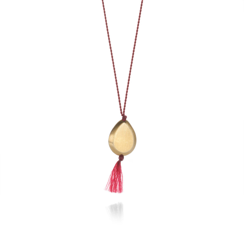 Margaret Solow Red Tassel Teardrop Pendant Necklace | Quadrum Gallery