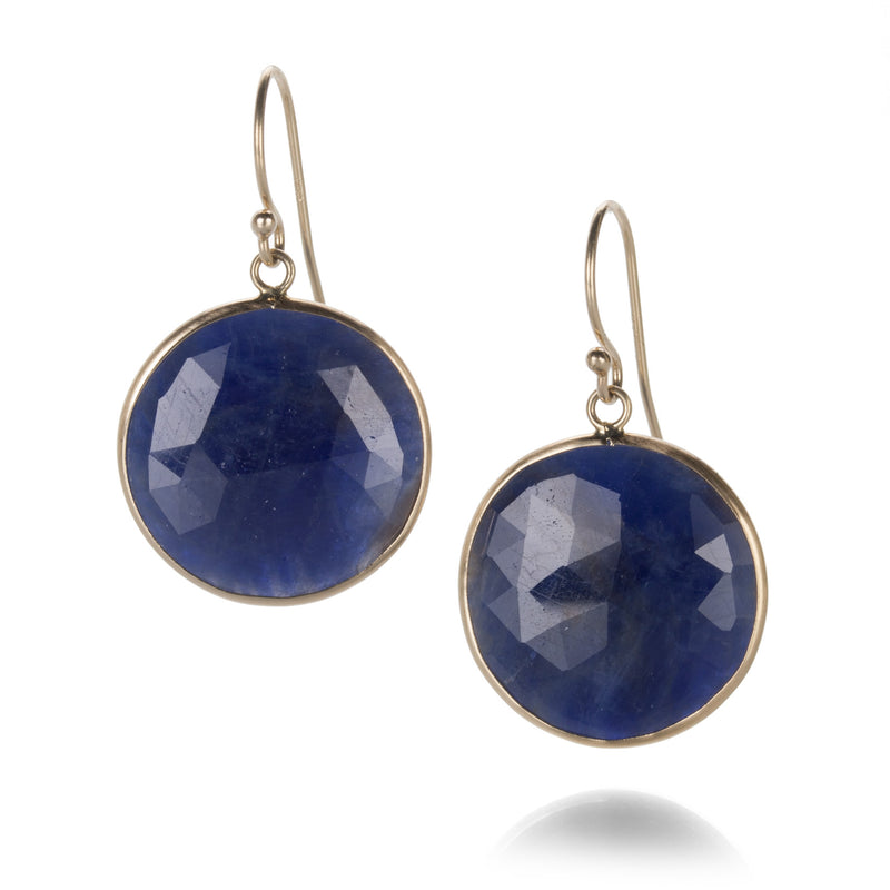 Margaret Solow Round Blue Sapphire Earrings | Quadrum Gallery