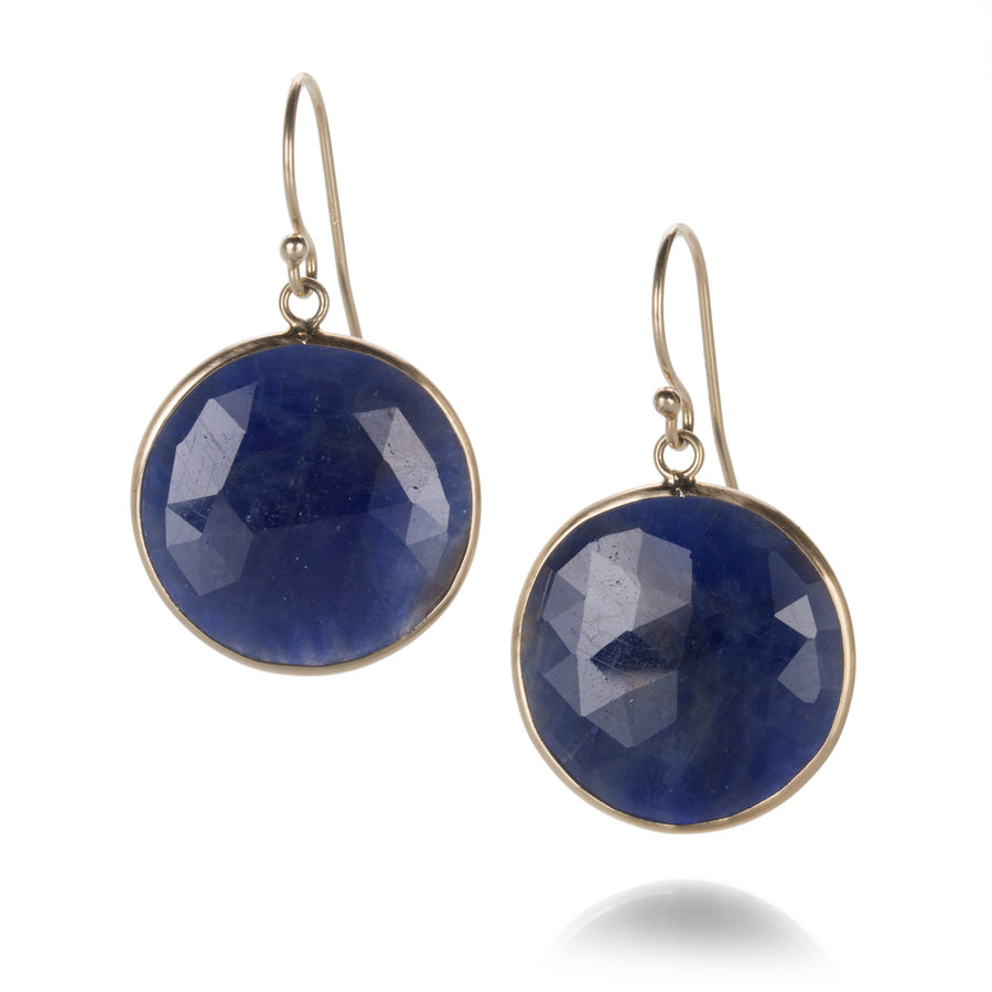 Margaret Solow Round Blue Sapphire Earrings | Quadrum Gallery