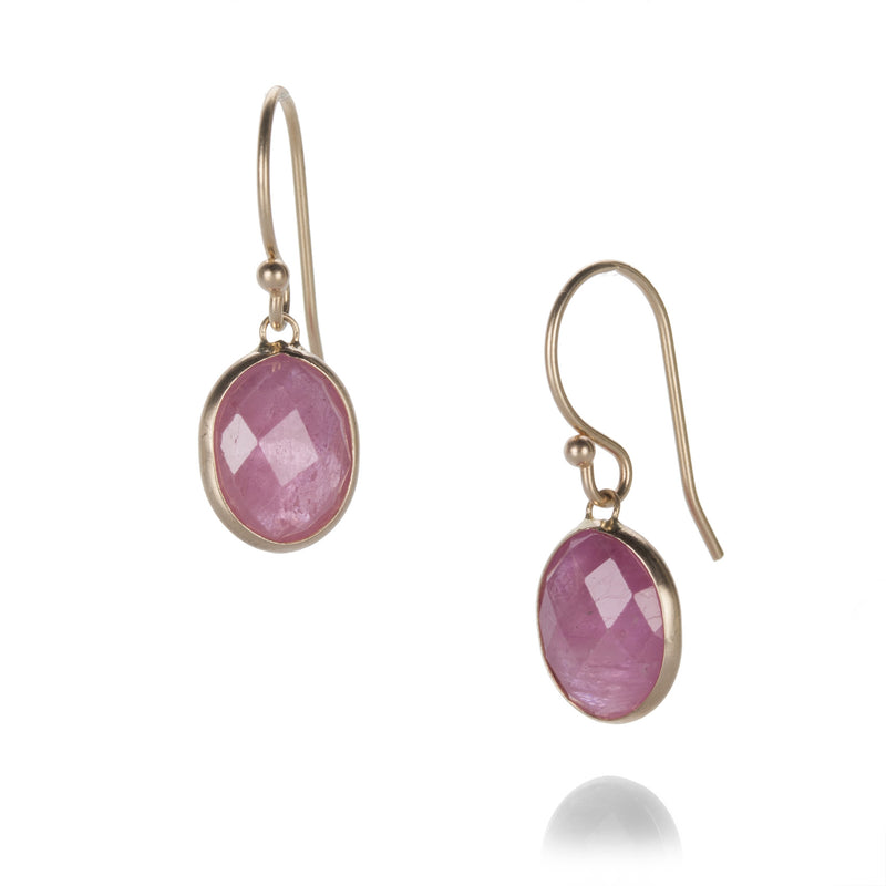 Margaret Solow Oval Pink Sapphire Earrings | Quadrum Gallery