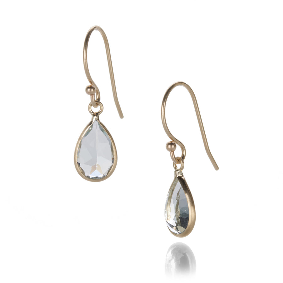 Margaret Solow Faceted Aquamarine Teardrop Earrings | Quadrum Gallery