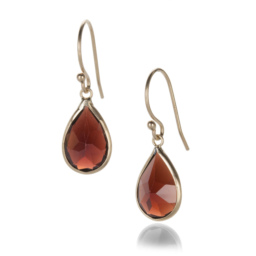 Margaret Solow Teardrop Garnet Earrings | Quadrum Gallery