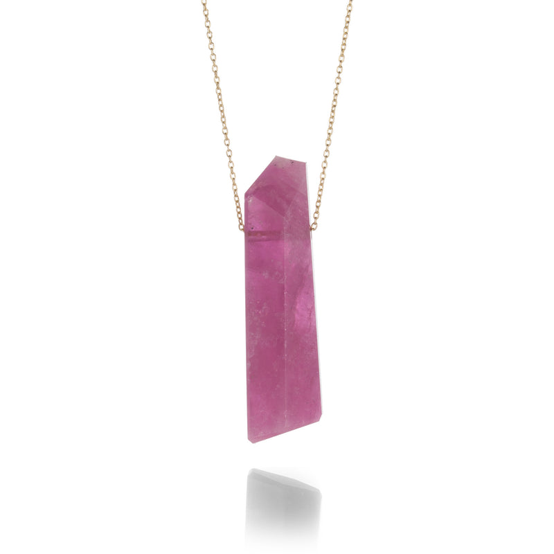 Margaret Solow Medium Pink Tourmaline Crystal Necklace | Quadrum Gallery