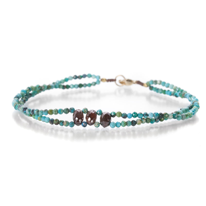 Margaret Solow Double Turquoise Bracelet with Brown Diamonds | Quadrum Gallery