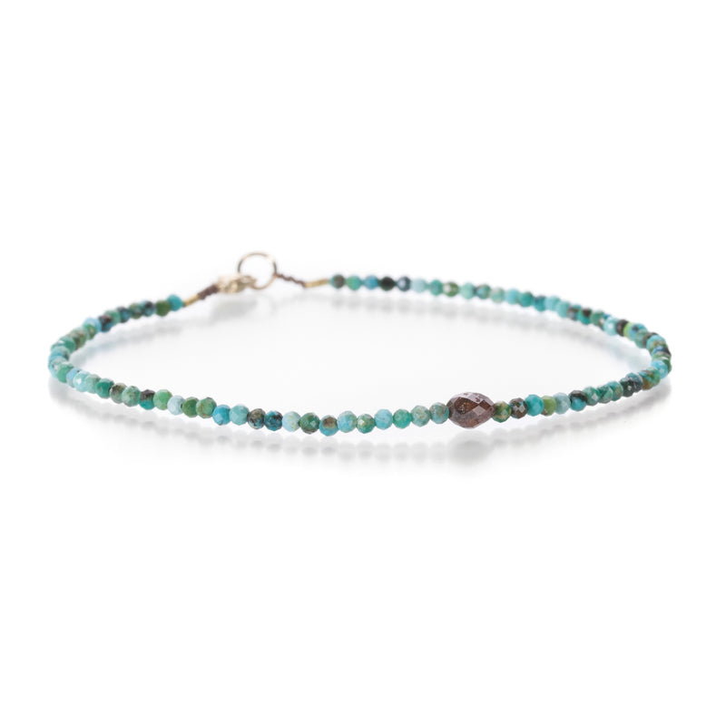 Margaret Solow Turquoise Bracelet with One Brown Diamond | Quadrum Gallery