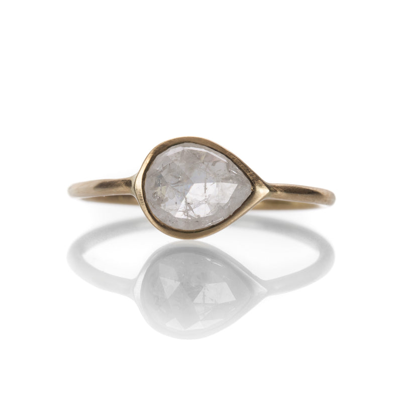 Margaret Solow Pear Shaped White Diamond Ring | Quadrum Gallery