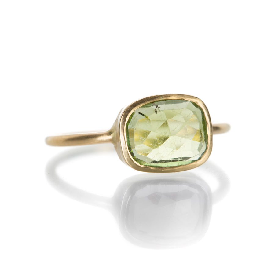 Margaret Solow Cushion Cut Green Tourmaline Ring | Quadrum Gallery