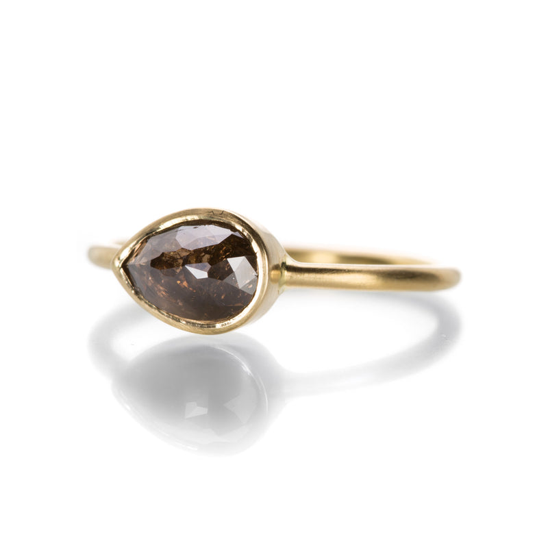 Margaret Solow Pear Shaped Brown Diamond Ring | Quadrum Gallery