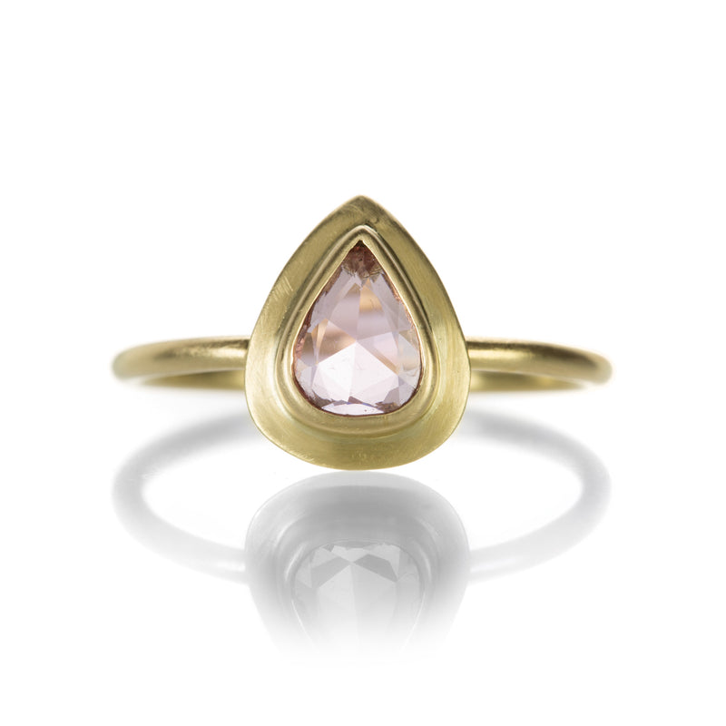 Margaret Solow Pear Shaped Rose Cut Pink Sapphire Ring | Quadrum Gallery