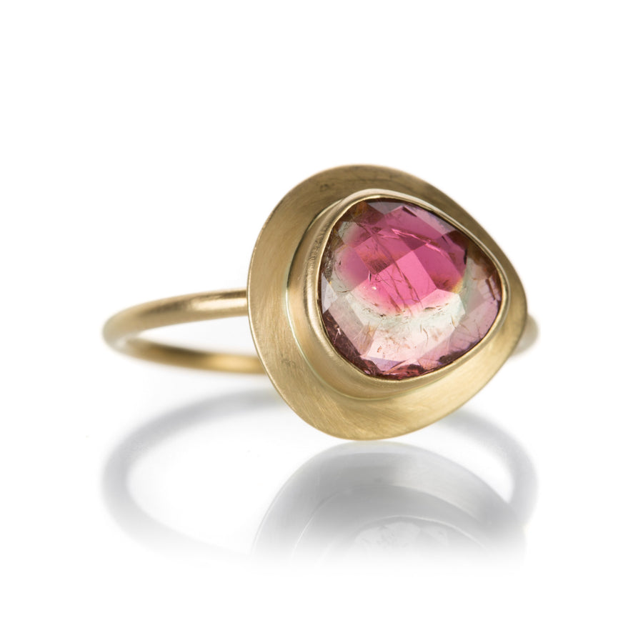 Margaret Solow Rose Cut Watermelon Tourmaline Bezel Ring | Quadrum Gallery
