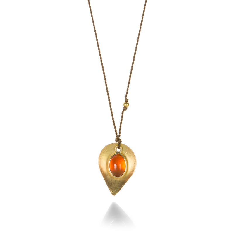 Margaret Solow Fire Opal and Gold Pendant | Quadrum Gallery