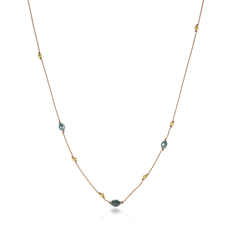Margaret Solow Blue Diamond and Gold Necklace | Quadrum Gallery