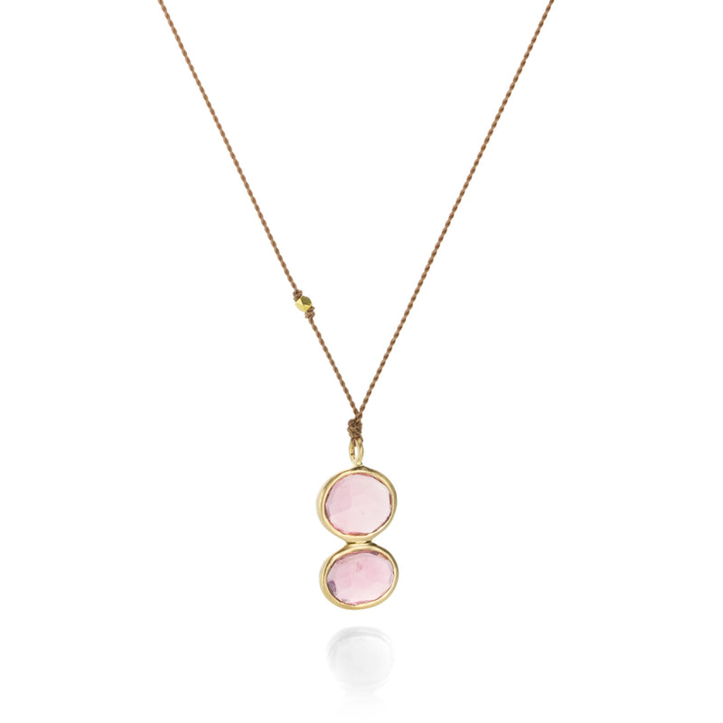 Margaret Solow Double Pink Tourmaline Pendant Necklace | Quadrum Gallery