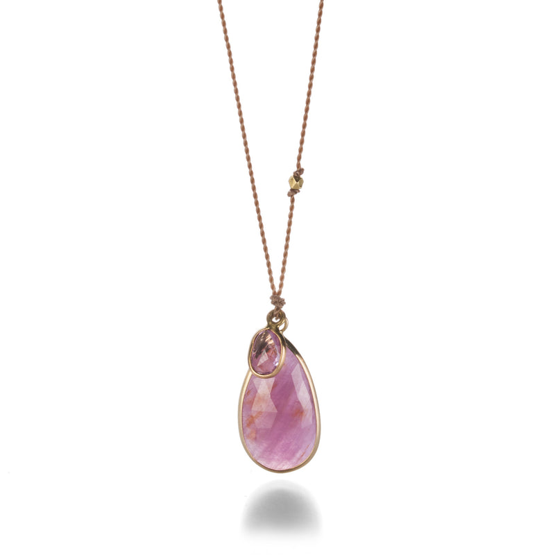 Margaret Solow Double Pink Sapphire Necklace  | Quadrum Gallery