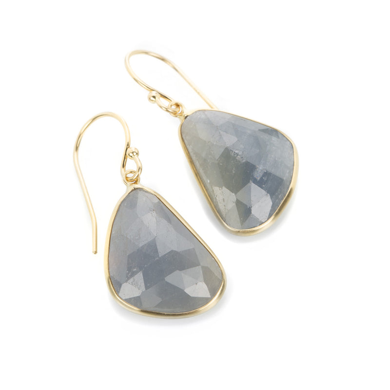 Margaret Solow Organic Gray Sapphire Drop Earrings | Quadrum Gallery