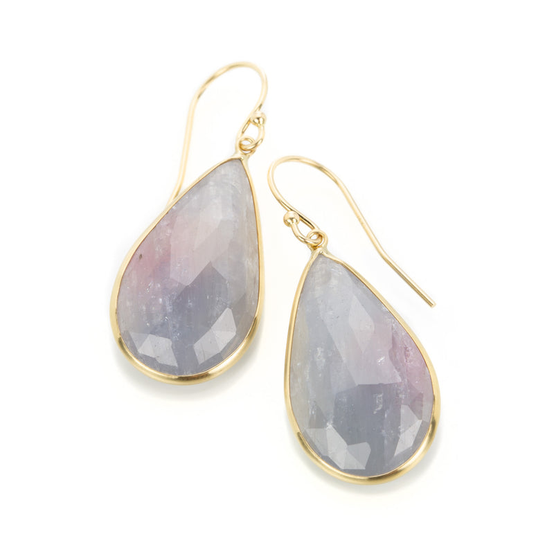 Margaret Solow Pear Shaped Light Gray Sapphire Earrings | Quadrum Gallery