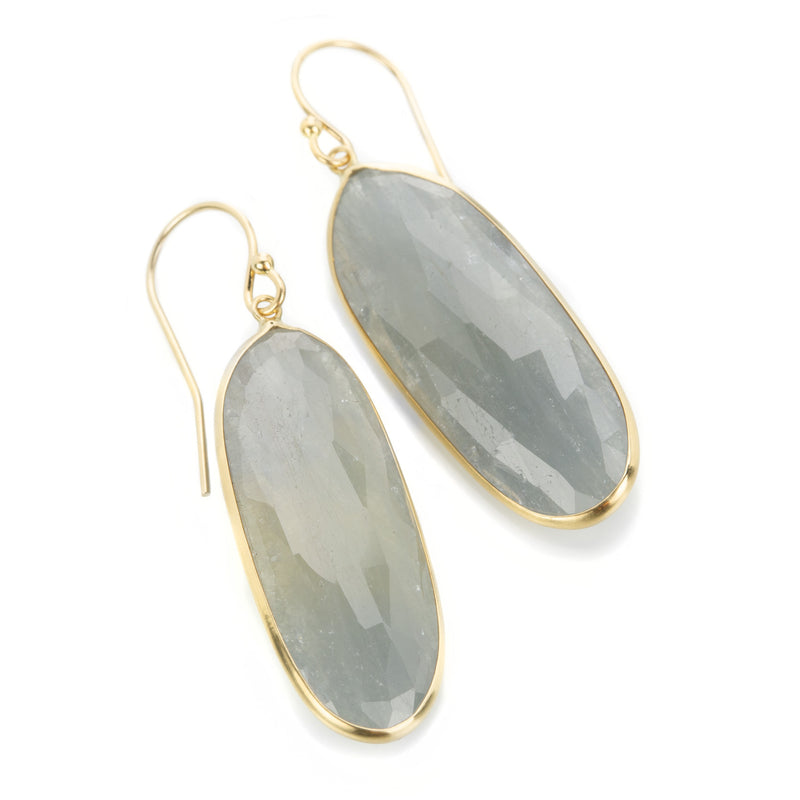 Margaret Solow Oval Gray Sapphire Earrings | Quadrum Gallery