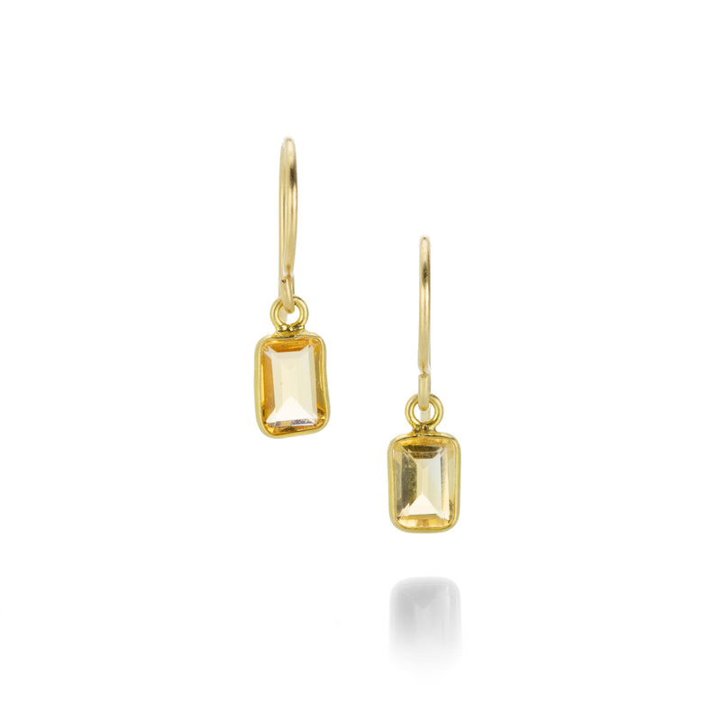 Margaret Solow Citrine Baguette Drop Earrings | Quadrum Gallery