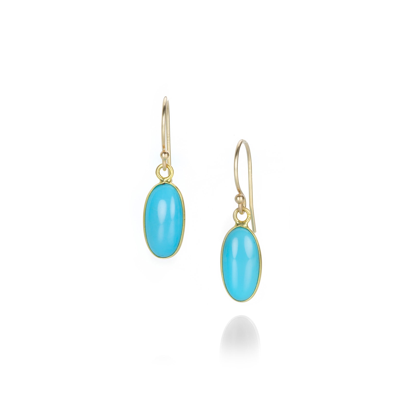 TED MUEHLING 14K & TURQUOISE SMALL RASPBERRY EARRINGS
