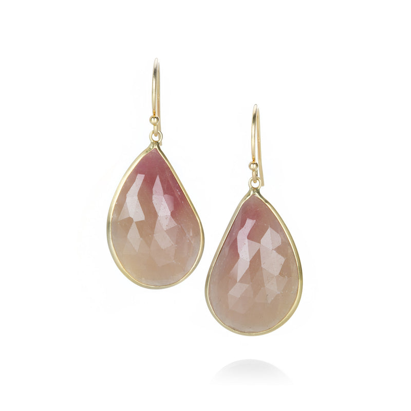 Margaret Solow Teardrop Pink and Yellow Sapphire Earrings | Quadrum Gallery