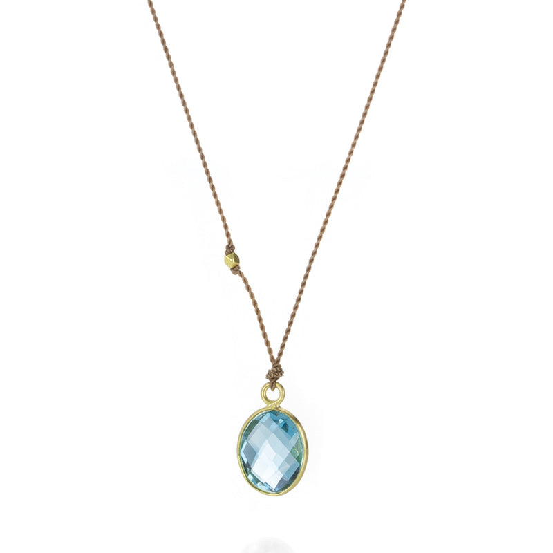 Margaret Solow Oval Blue Topaz Necklace | Quadrum Gallery