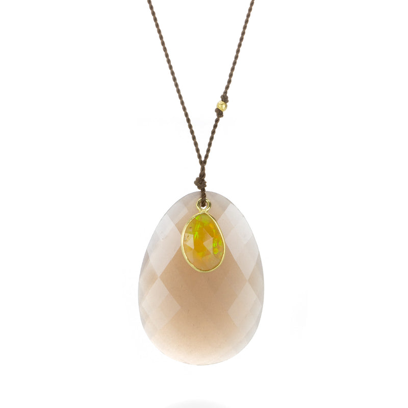 Margaret Solow Peach Moonstone and Opal Necklace | Quadrum Gallery