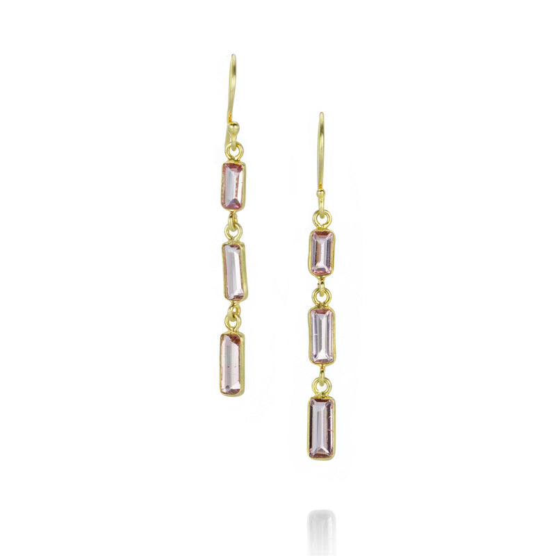 Margaret Solow Triple Pink Tourmaline Drop Earrings | Quadrum Gallery
