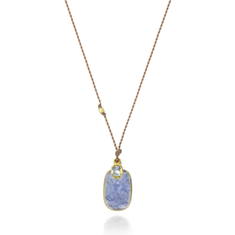 Margaret Solow Rectangular Tanzanite and Diamond Necklace | Quadrum Gallery