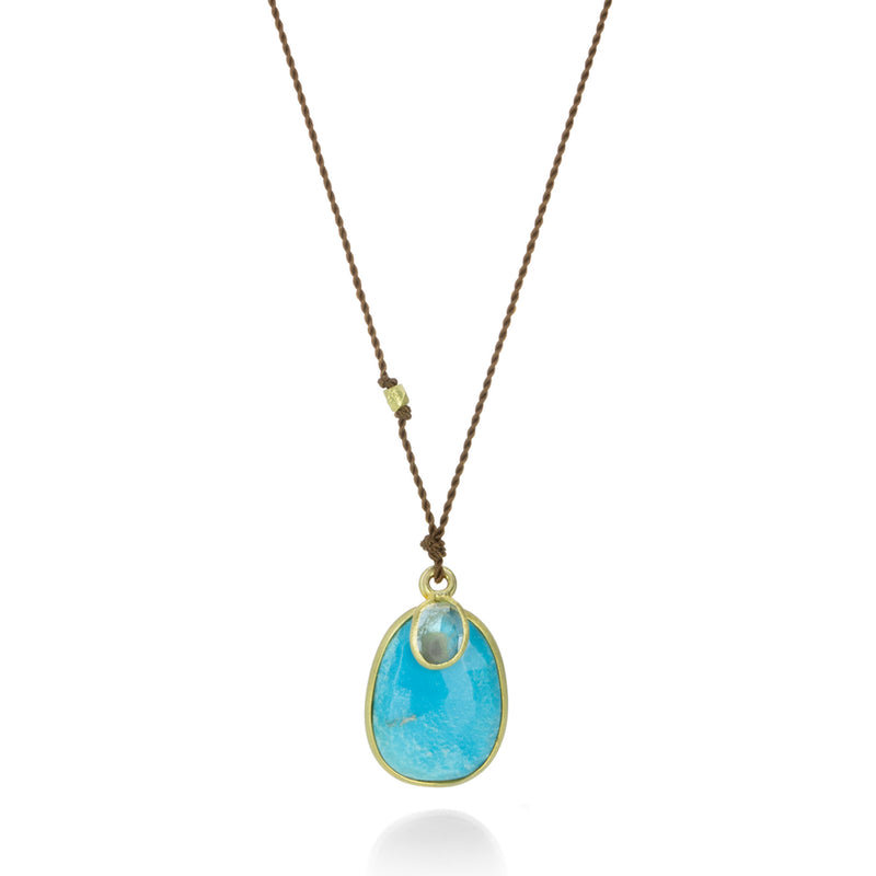Margaret Solow Turquoise and Diamond Slice Necklace | Quadrum Gallery