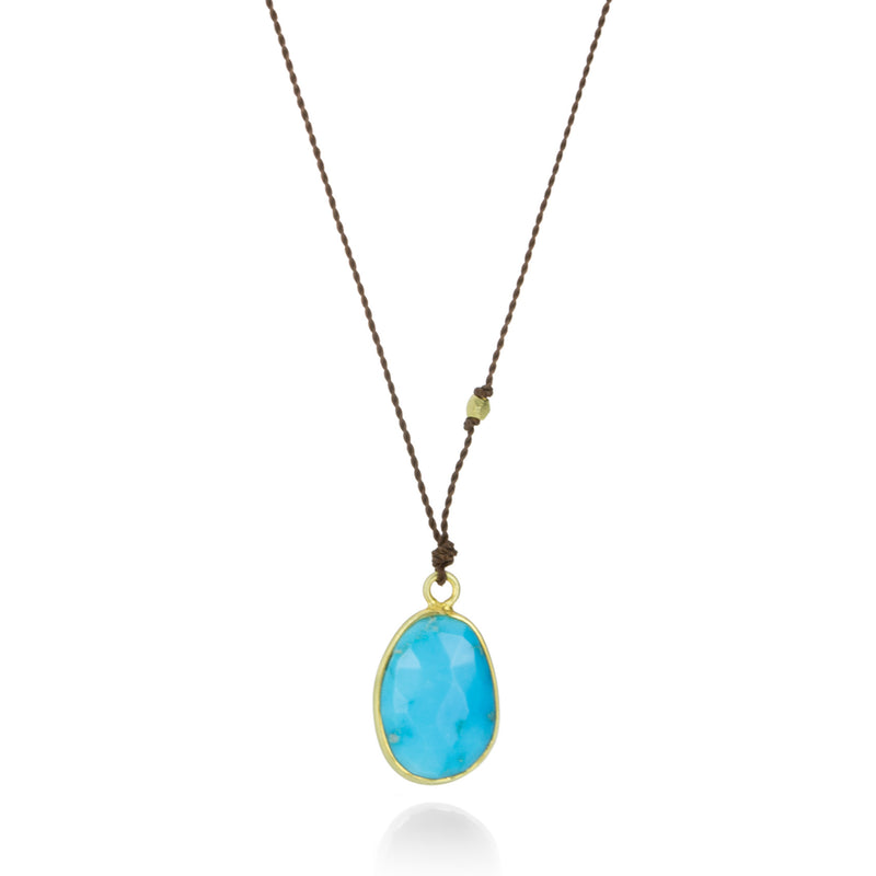 Margaret Solow Faceted Turquoise Pendant Necklace | Quadrum Gallery