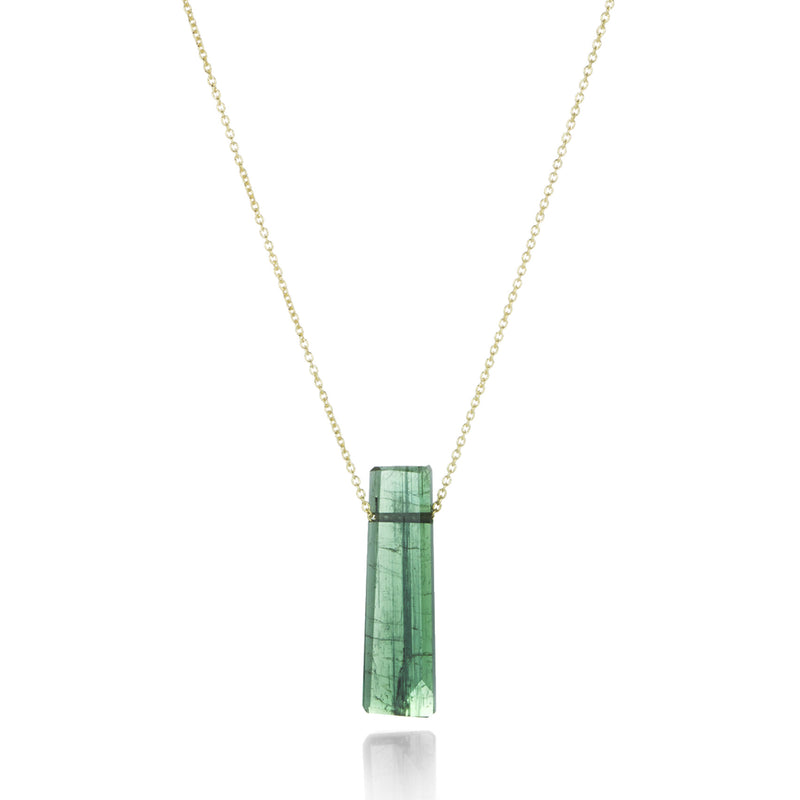 Margaret Solow Rectangular Green Tourmaline Pendant Necklace | Quadrum Gallery