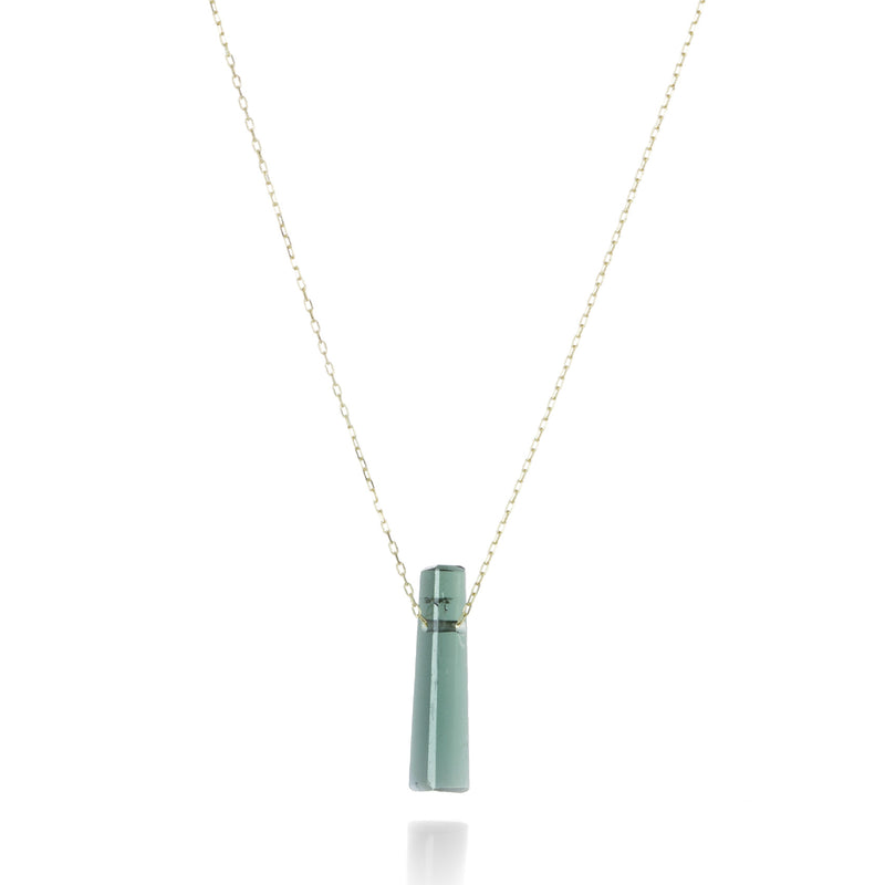 Margaret Solow Tiny Green Tourmaline Crystal Necklace | Quadrum Gallery