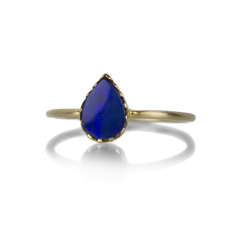 Margaret Solow Teardrop Blue Opal Ring | Quadrum Gallery