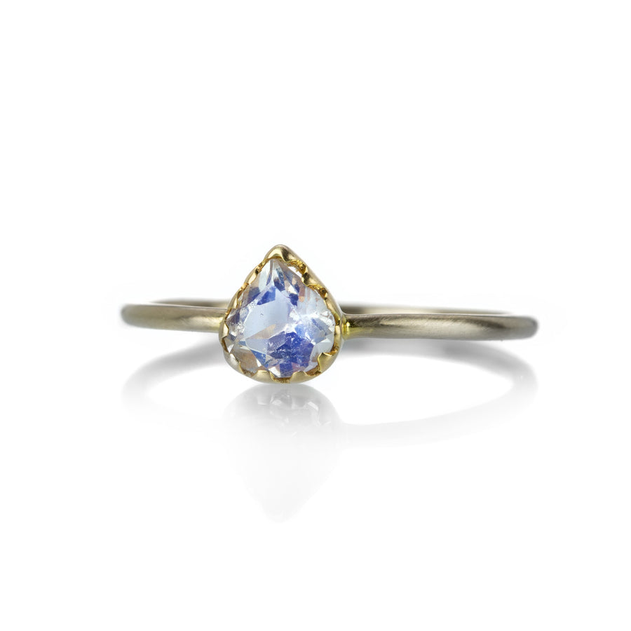 Margaret Solow Teardrop Rainbow Moonstone Ring | Quadrum Gallery