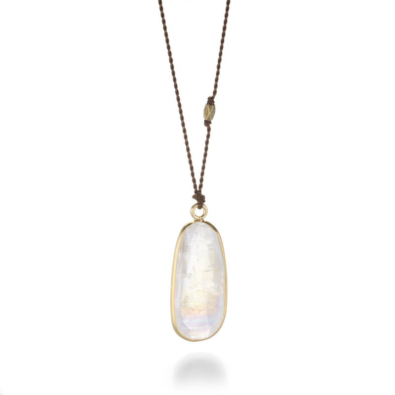 Margaret Solow Long Oval Rainbow Moonstone Necklace | Quadrum Gallery