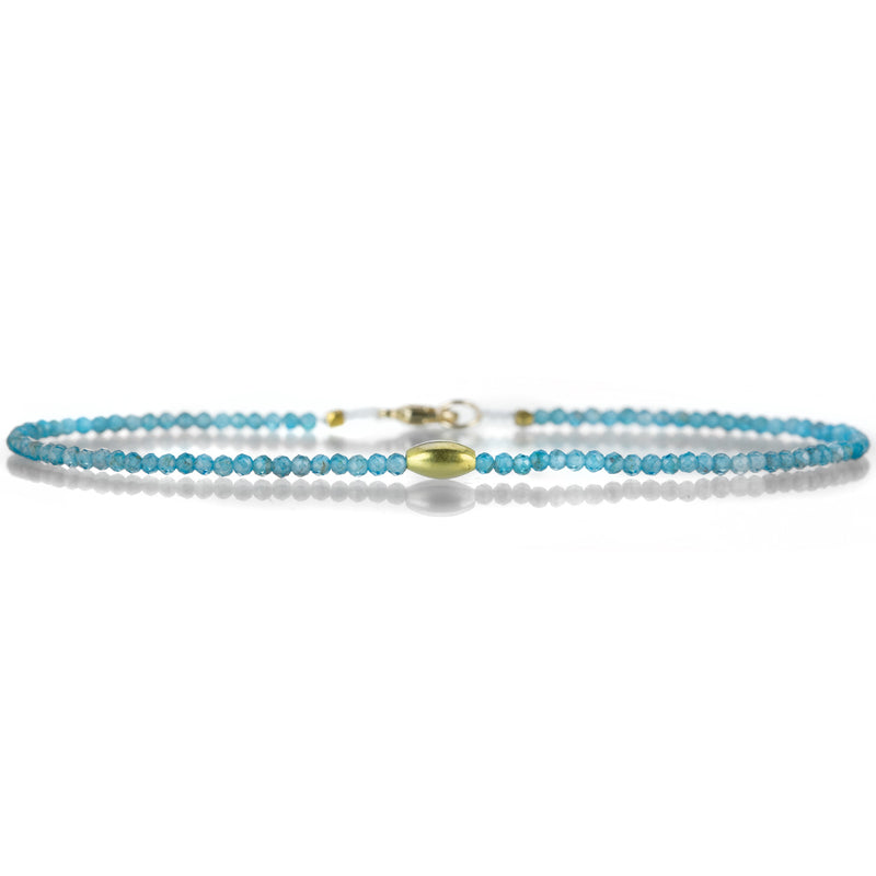 Margaret Solow Apatite Beaded Bracelet with Oval Gold Bead | Quadrum Gallery