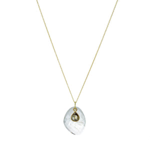 Margaret Solow Rutilated Quartz and Diamond Pendant Necklace | Quadrum Gallery
