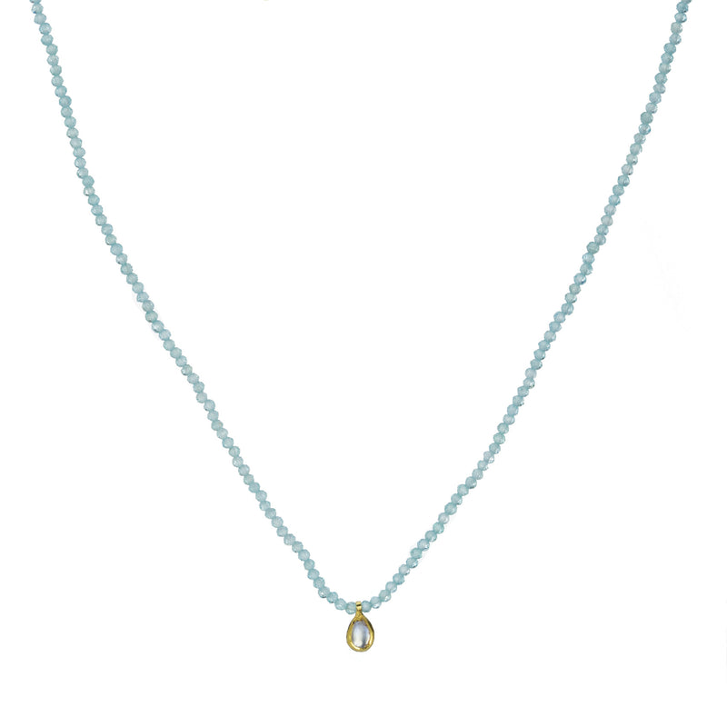 Margaret Solow Apatite Beaded Necklace with Moonstone Pendant | Quadrum Gallery